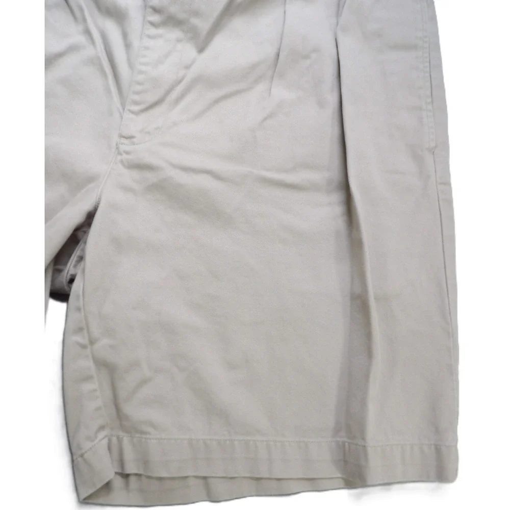 VTG Polo Ralph Lauren Tyler Shorts Men 38in Tan Classic Chino Pleated Cotton 90s